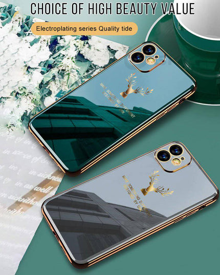 2022 Deer Pattern Camera All-inclusive Electroplating Process iPhone Case - Libiyi