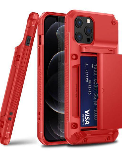 Armor Slide Military Grade Wallet Shockproof Case for iPhone 12 Series - Libiyi