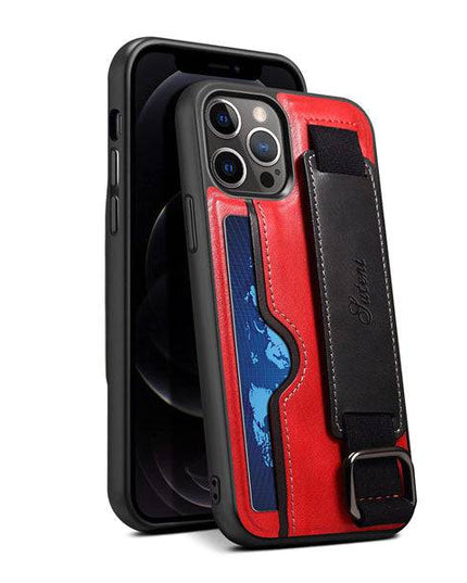 2022 Protective Leather Kickstand Wristband Case For iPhone - Libiyi